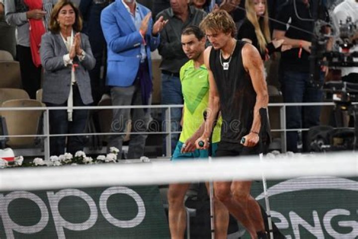 Alexander Zverev enters the court