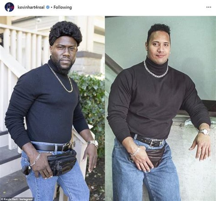 Kevin Hart Dressed As The Rock