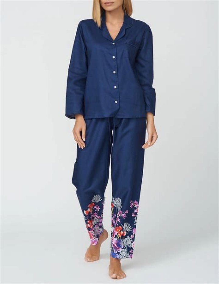 Nora Rose by Cyberjammies Jenna Long Jersey Nightdress, Navy at John
